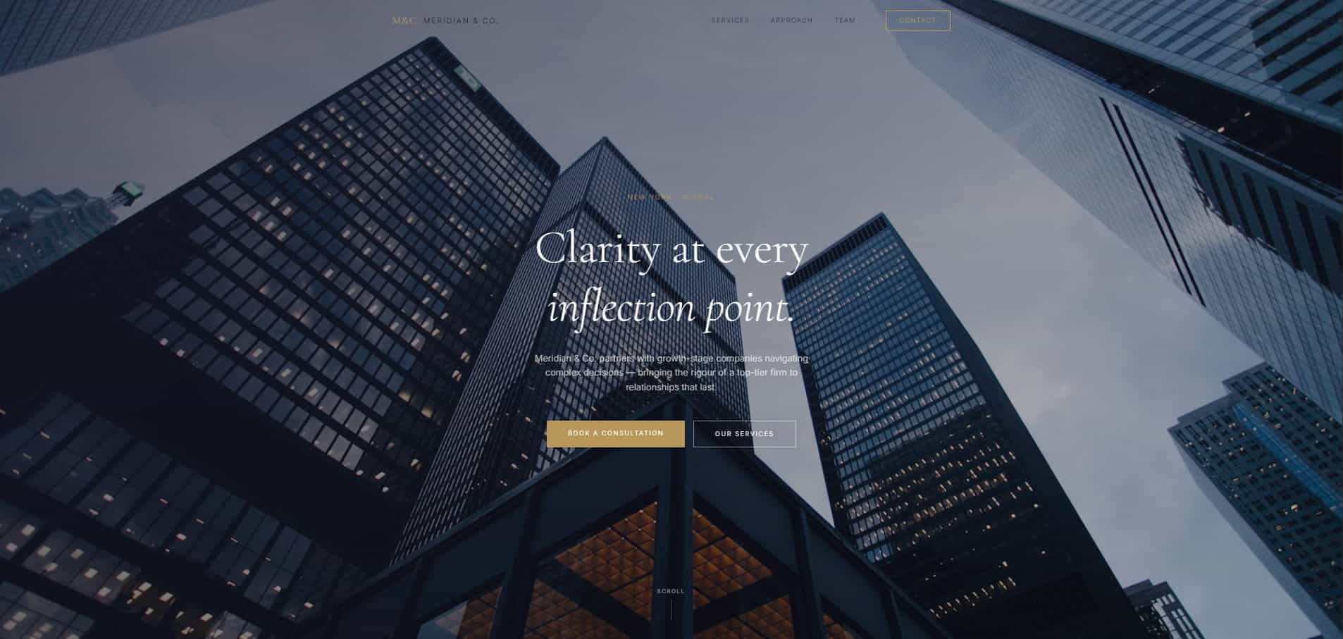 Meridian & Co.のサイトスクリーンショット